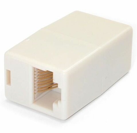 Cat5e RJ45 Modular Inline Coupler (10-pack, wit)