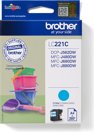 LC221C inkjetcartridge cyaan (260 afdrukken)