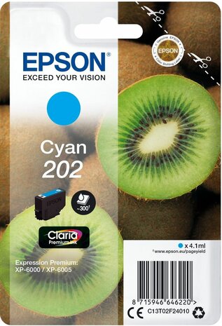 T02F2 inkjetcartridge 202 cyaan (4,1 ml)