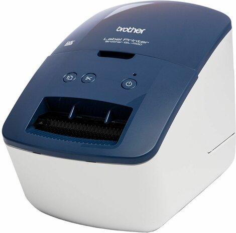 QL-600B Label printer (thermisch, rol 6,2 cm, 300 x 300 dpi, 71 mm/sec, blauw/wit)