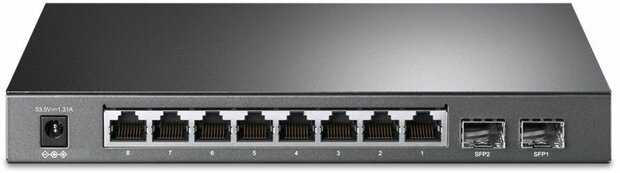 JetStream TL-SG2210P V3 Smart switch (8 x 10/100/1000 + 2 x SFP, PoE 58 Watt)