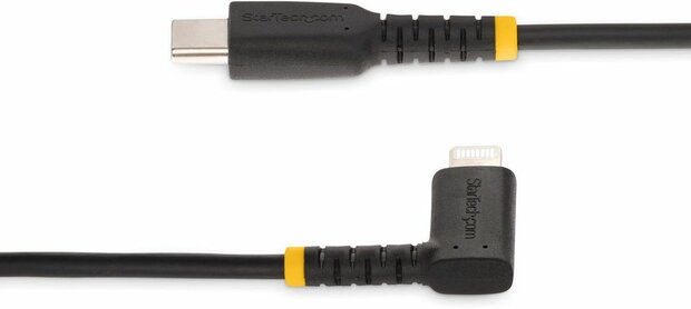 Durable USB-C to Lightning Cable (Heavy Duty Aramid Fiber, 1 m, zwart)