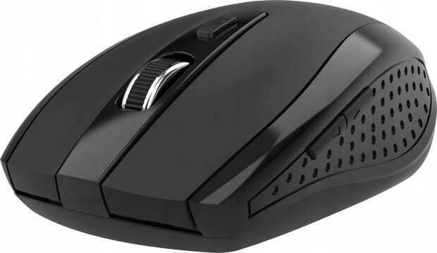 MX202 Wireless Mouse (6 knoppen, zwart)