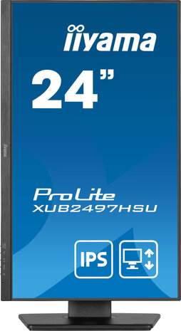 ProLite XUB2497HSU-B2 LED 24&quot;, 1920 x 1080 Full HD, 100 Hz, IPS, 1300:1, 1 ms, HDMI, DisplayPort, speakers, mat zwart