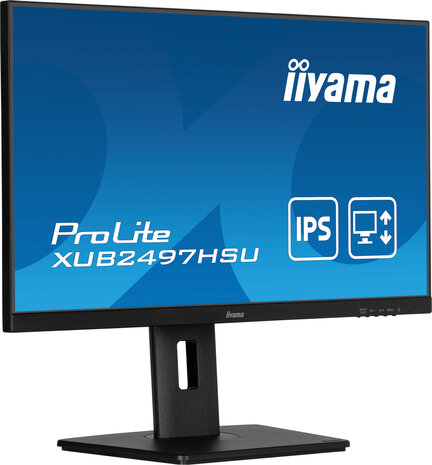 ProLite XUB2497HSU-B2 LED 24&quot;, 1920 x 1080 Full HD, 100 Hz, IPS, 1300:1, 1 ms, HDMI, DisplayPort, speakers, mat zwart