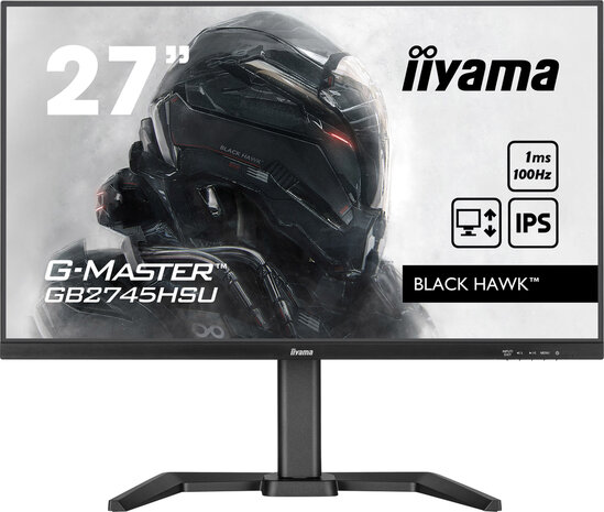 GB2745HSU-B2 27&quot; Wide LCD G-Master Black Hawk 1920 x 1080 IPS, USB-Hub, pivot