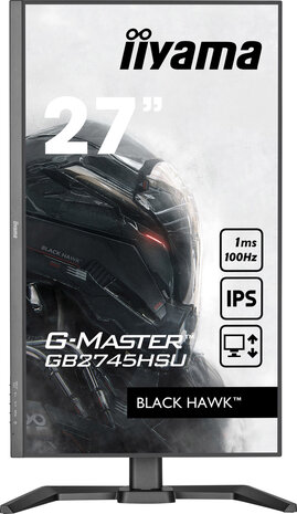 GB2745HSU-B2 27&quot; Wide LCD G-Master Black Hawk 1920 x 1080 IPS, USB-Hub, pivot