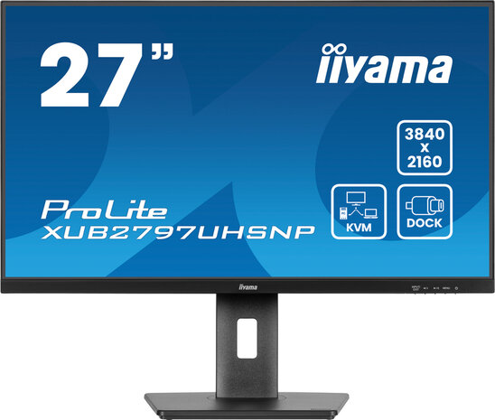 ProLite XUB2797UHSNP-B1 LED 27&quot;, 3840 x 2160 4K, IPS, 1300:1, 4 ms, HDMI, DisplayPort, USB-C, speakers, mat zwart