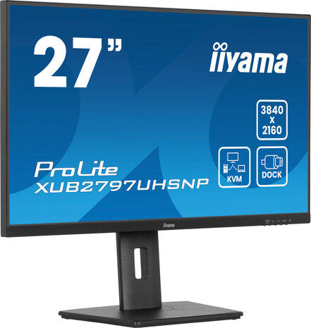 ProLite XUB2797UHSNP-B1 LED 27&quot;, 3840 x 2160 4K, IPS, 1300:1, 4 ms, HDMI, DisplayPort, USB-C, speakers, mat zwart