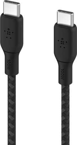 Boost Charge USB-kabel USB-C M/M (2 m, zwart, voor Apple 10,9&quot; iPad Air)