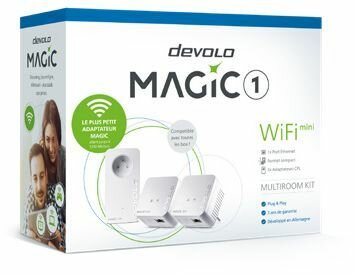 Magic 1 WiFi mini Multiroom Kit (HomeGrid, 802.11b/g/n, wall-pluggable, 2-pack)