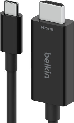 Connect Adapterkabel : USB-C M naar HDMI M (2 m, zwart, 8K 60 Hz support, DP Alt mode support)