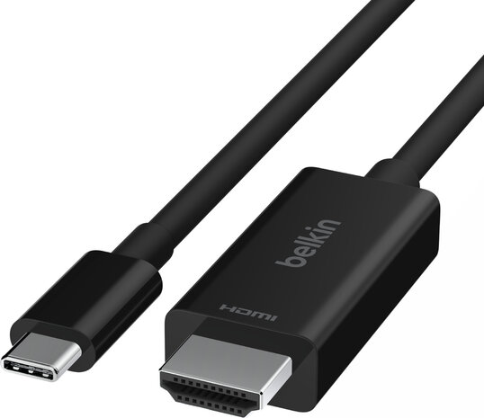 Connect Adapterkabel : USB-C M naar HDMI M (2 m, zwart, 8K 60 Hz support, DP Alt mode support)