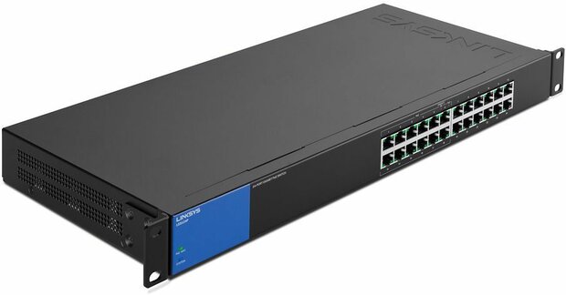 LGS124P Switch (unmanaged, 12 x 10/100/1000 poorten PoE + 12 x 10/100/1000 poorten, rack-mountable, PoE+)