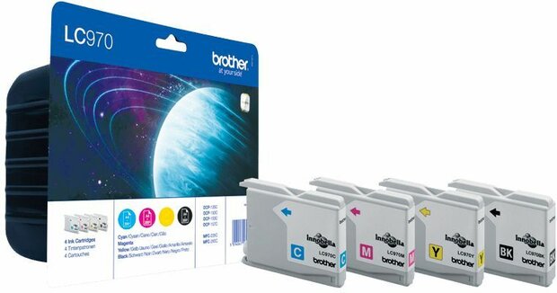 LC970 inkjetcartridges Valuepack (zwart, cyaan, magenta en geel)