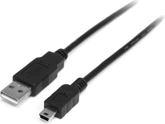 USB 2.0 kabel A naar mini B M/M (2 meter, zwart)