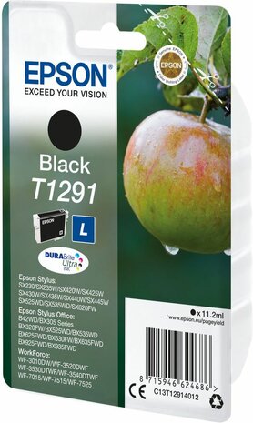 T1291 inkjetcartridge zwart (385 afdrukken)