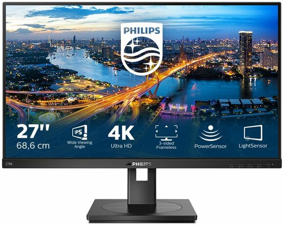 B Line 278B1 LED 27&quot;, 3840 x 2160 4K, IPS, 1000:1, 4 ms, 2 x HDMI, DisplayPort, speakers, zwart