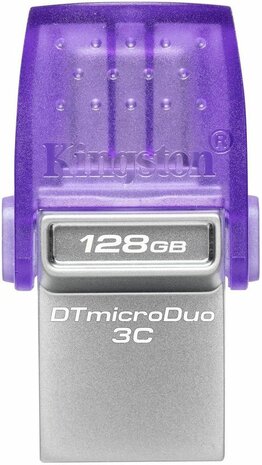 DTDUO3CG3/128GB DataTraveler microDuo 3C USB flash drive 128 GB (USB 3.2 Gen 1, USB-C)