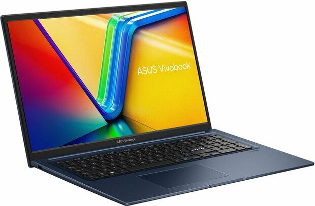 VivoBook 17 X1704ZA-AU053W (Intel Core i7-1255U, 17,3&quot; Full HD, 16 GB DDR4, 512 GB SSD, Wi-Fi 6E 802.11ax, Windows 11 Home, blauw, Azerty)