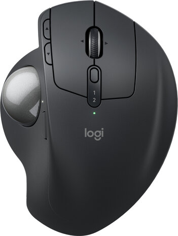 MX Ergo S Trackball (8 knoppen, Bluetooth, 2,4 GHz, Logitech Logi Bolt USB-receiver, grafiet)