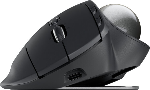 MX Ergo S Trackball (8 knoppen, Bluetooth, 2,4 GHz, Logitech Logi Bolt USB-receiver, grafiet)