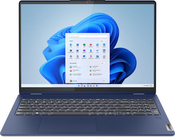 IdeaPad Flex 5 (16&quot; WUXGA IPS touchscreen, AMD Ryzen 5-7530U, 8 GB RAM, 512 GB PCIe NVMe SSD, AMD Radeon Graphics, Windows 11 Home, Wifi 6, Bluetooth 5.3, zwart, Azerty)