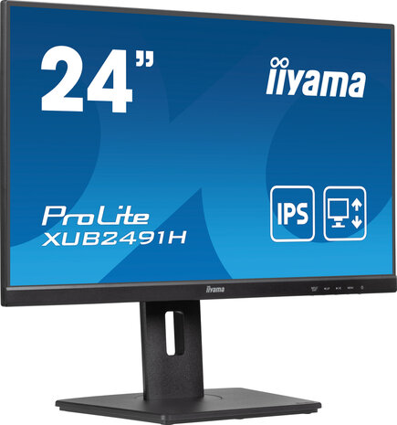 ProLite XUB2491H-B1 LED 24&quot;, 1920 x 1080 Full HD, 100 Hz, IPS, 1300:1, 0,5 ms, HDMI, DisplayPort, mat zwart