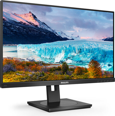 S-line 243S1 LED 24&quot;, 1920 x 1080 Full HD, IPS, 1000:1, 4 ms, HDMI, DisplayPort, USB-C, speakers, zwart