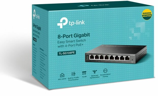 TL-SG108PE Gigabit Easy smart switch (8 poorten, PoE)