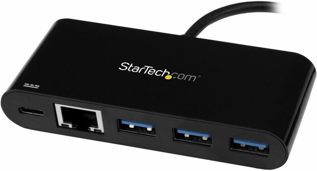 USB-C naar Ethernet Adapter (incl. 3-poort USB 3.0 Hub)