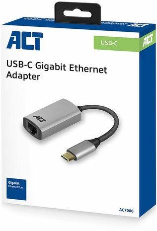 AC7080 USB-C naar Gigabit Ethernet (metalen behuizing)