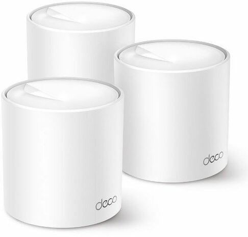 Deco X50 Wi-Fi system (3 routers, mesh, GigE, 802.11a/b/g/n/ac/ax, dual band)