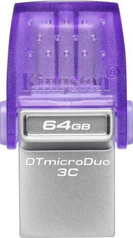 DTDUO3CG3/64GB DataTraveler microDuo 3C USB flash drive 64 GB (USB 3.2 Gen 1, USB-C)