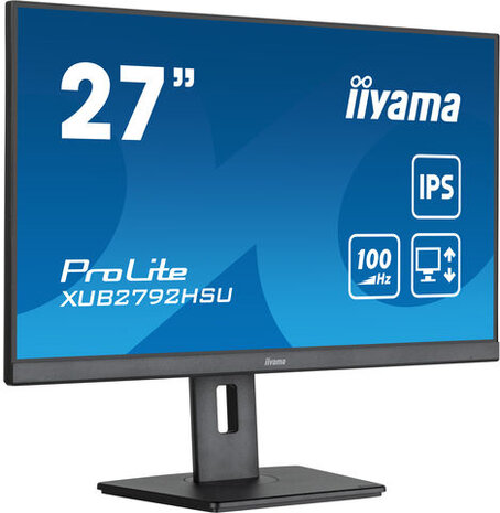 ProLite XUB2792HSU-B6 LED 27&quot;, 1920 x 1080 Full HD, 100 Hz, IPS, 1300:1, 0,4 ms, HDMI, DisplayPort, speakers, mat zwart