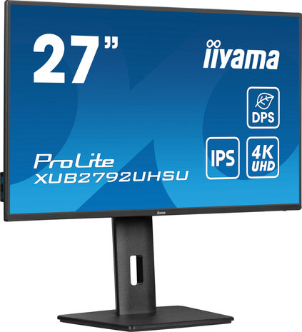 ProLite XUB2792UHSU-B6 LED 27&quot;, 3840 x 2160 4K, 60 Hz, IPS, 1300:1, 4 ms, HDMI, DisplayPort, USB-C, speakers, mat zwart