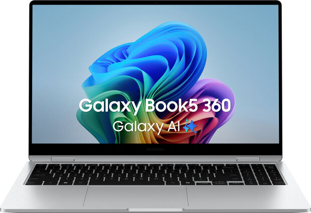 Galaxy Book 5 360 NP750QHA-KB1BE (15,6&quot; Full HD AMOLED touch, Intel Core Ultra 7-256V, 16 GB, 512 GB NCMe PCIe SSD, Windows 11, zilver)