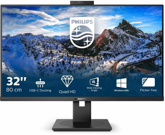 P-line 326P1H LED 32&quot;, 2560 x 1440 QHD, IPS, 1000:1, 4 ms, 2 x HDMI, DisplayPort, USB-C, speakers, zwart